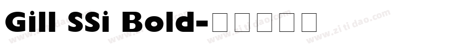 Gill SSi Bold字体转换